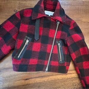 Veronica Beard Jacket Plaid Red xs